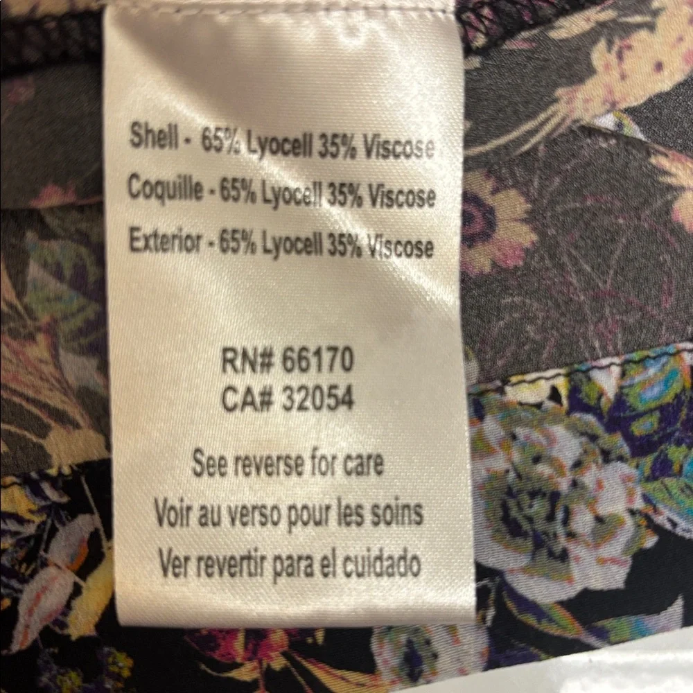 Anthropologie Rdalamal Black Floral Blouse Size 4 - Picture 6 of 7